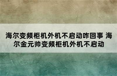 海尔变频柜机外机不启动咋回事 海尔金元帅变频柜机外机不启动